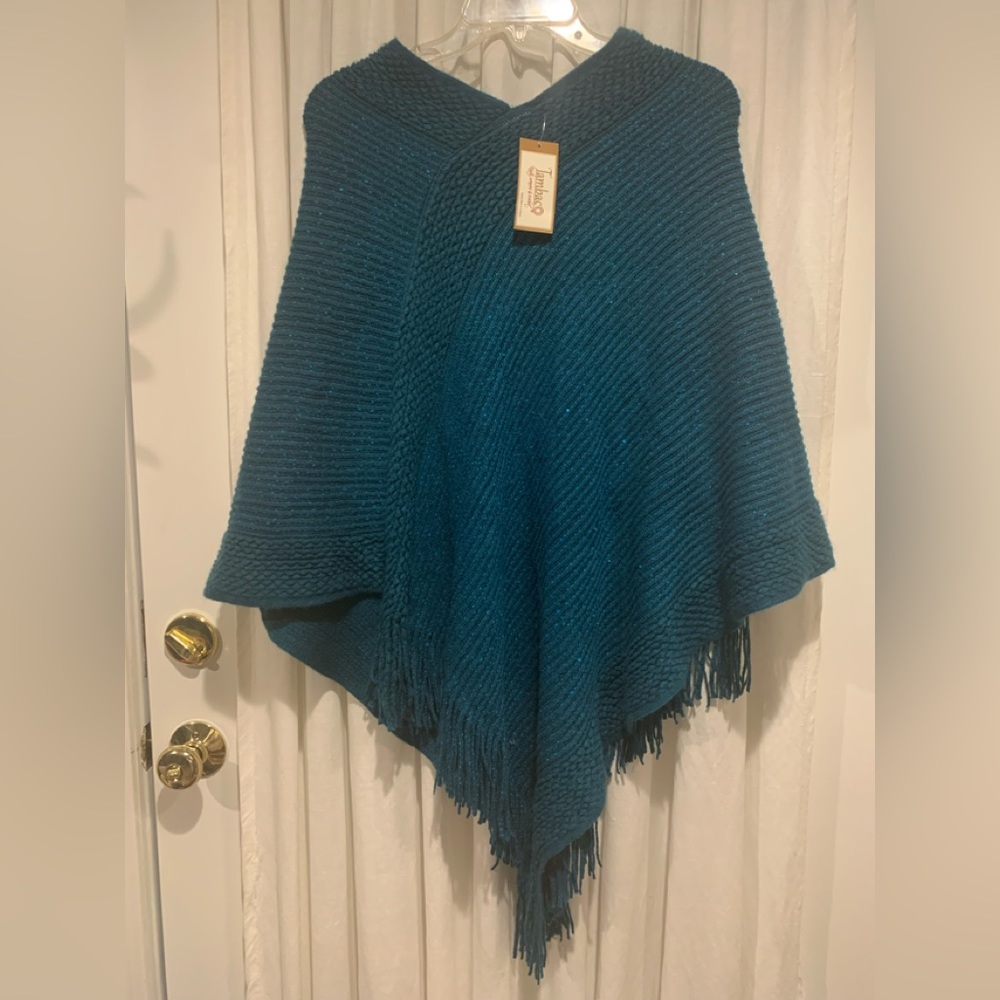 Beautiful new turquoise sparkle cape  O/S